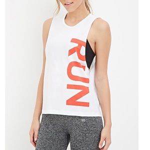 Forever 21 “RUN” tank sz small